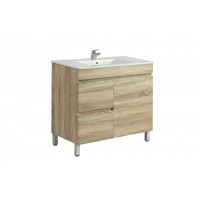 Berge Ensuite White Oak Free Standing Vanity